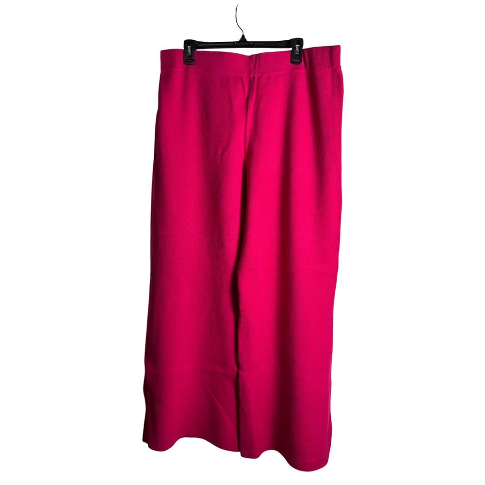 H by HALSTON New Fuscia Wide Leg Pull-on Knit Pant Size XL